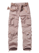 CARPANT cargo pants women's baggy camo fabric close-up shows durable weave for outdoor wear