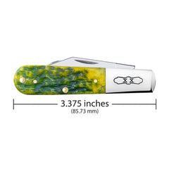 Case XX Barlow green apple bone blade open shows clip and pen blades ready for quick chores