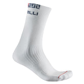 Castelli Bandito Merino 18 sock, crew height, breathable wool blend for cycling comfort.
