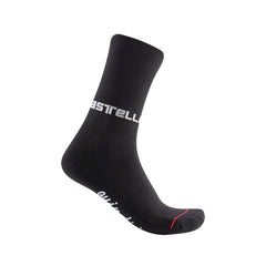 Castelli Quindici Soft Merino Sock, full product shot, merino blend for cycling comfort.