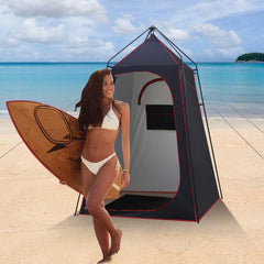 Castle Unicorn camping shower tent setup in minutes with 4-pole frame