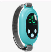 Castrap Sleep Aid Device in blue held in hand for quick relaxation.