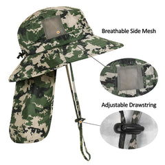 Hat showing UPF 50+ UV protection label