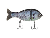 Catch Co Baby Bull Gill Swimbait front view with lifelike bluegill profile for realism