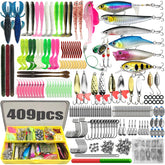 CATCHRO 409-piece fishing lure kit for versatile freshwater and saltwater fishing.