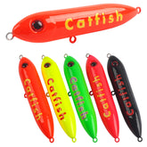 Catfish rattling line float lure 4in Demon Dragon peg spook - front view