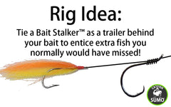 Catfish Sumo Bait Stalkers flashing shad packaged for easy rigging.