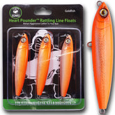 Catfish Sumo Heart Pounder goldfish 5-inch rattling float in action to attract large catfish