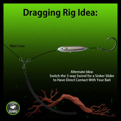 Catfish Sumo Top Loop and removable snap for versatile rig setup