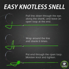 Catfish Sumo closed-eye design protects line and knot.