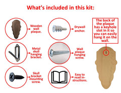 Cauff deer skull mounting hardware included ensures secure wall attachment.