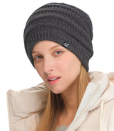 C.C winter oversized beanie with fuzzy lining for extra warmth and cozy comfort.