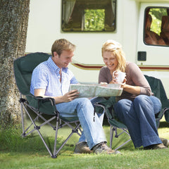 CDEN oversized camping chair with-side-pocket for quick on-the-go storage
