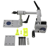 CDZHLTG universal bow vise mounted on a workbench for stable archery setup.