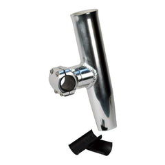 CE Smith adjustable mid-mount rod holder in aluminum, provides secure rod access on boats.