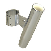 CE Smith aluminum rod holder with vertical clamp on 1.90-inch rails for secure storage