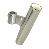 CE Smith aluminum rod holder with vertical clamp offers secure on-boat rod storage.