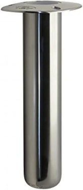 CE Smith flush mount rod holder in 316L stainless steel with sleek mirror finish.