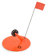 Celsius Up-Tip 10-inch round base shown for quick setup and stability on ice
