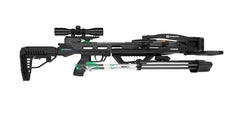 CenterPoint Hellion 400 crossbow with 20-inch arrows ready for precise shots.
