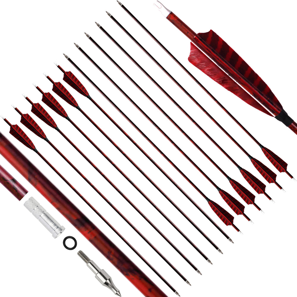 CENWTY camo carbon arrow 30in with 500 spine for stable flight