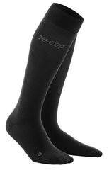 CEP Allday Merino Tall Socks front view show calf compression for daily recovery.