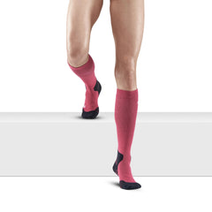 CEP Hiking Light Merino Tall Socks footbed traction improves boot grip during hikes.