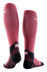 CEP Hiking Light Merino Tall Socks close-up of merino fiber for odor control and temp regulation.