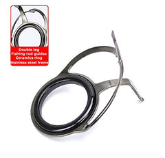 Ceramic ring rod eyelets with stainless steel frame