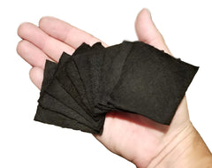 Cerebrum Shoppe char cloth tinder shown in a camping emergency kit for quick fires.