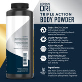 Applied on friction-prone areas to reduce chafing during activity.