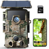 CEYOMUR 4K solar trail camera lens captures crisp night and day footage for wildlife monitoring.