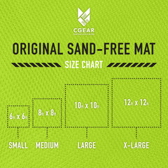 CGEAR Original Sand-Free Mat roll-up bag demonstrates easy transport.
