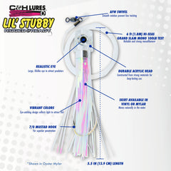C&H Lures Lil Stubby Rig showing 100 lb Grand Slam mono line for durability