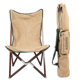 CHAMA Vaquero chair front view shows sturdy hardwood frame for outdoor use.