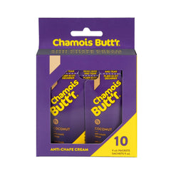 Chamois Butt'r Coconut anti-chafe packet front view for smooth cycling comfort