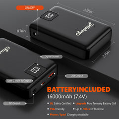 CHAPAREL heated vest battery-included image shows long-lasting warmth and USB charging capability.