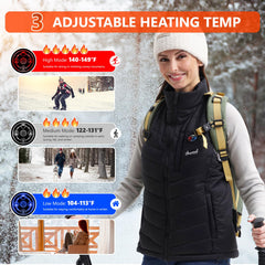 CHAPAREL heated vest with battery pack included enables all-day warmth and charging