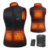 CHAPAREL Women's Heated Vest front view with battery included for portable warmth