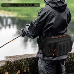 Chardime fishing bag grey - side view with adjustable strap