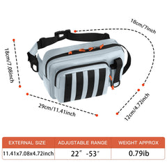 Chardime fishing bag grey - main compartment open