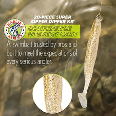 Charlie's Worms Gecko Lizard softbait with scent for attraction.
