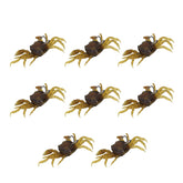 Chazcool 8PCS artificial crab baits – yellow brown silicone crab lure, front view