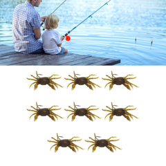 Close-up of silicone crab bait with integrated hook