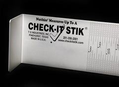Anodized aluminum Check-It Stik with 1/8 inch increments