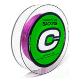 Cheeky Fishing 30 lb purple backing, front view, high-visibility for tough fishing fights.