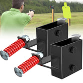 Chenteel 2x4 target stand base enables quick, stable setup for AR500 targets.