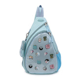 CHERRY SAUCE Oxford Ita Bag front view showing pin-display ready style.
