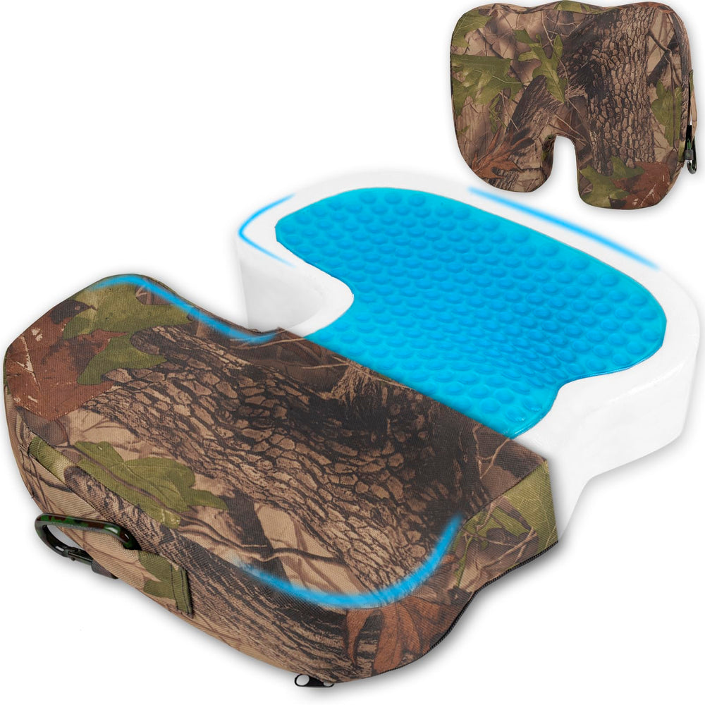ChezMax gel hunting seat cushion with non-slip base for secure treestand seating.