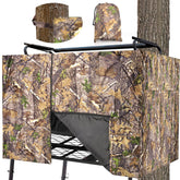 ChezMax hunting tree stand blind camouflage window enhances concealment during dawn hunts